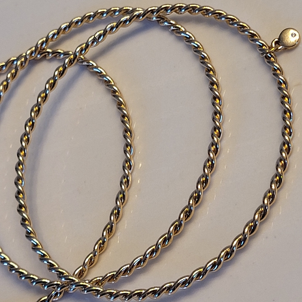 Gold-tone & Rhinestones Bangle Bracelet Bundle (8 bangle bracelets) - Picture 13 of 16